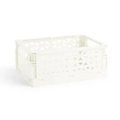 Caisse pliable beige pastel 3,4L - 24x17xH10cm