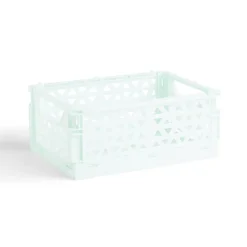 Caisse pliable vert pastel 3,4L - 24x17xH10cm