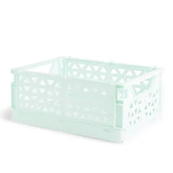 Caisse pliable vert pastel 9,1L- 33x23xH14cm