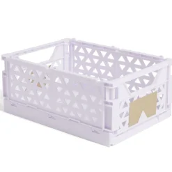 Caisse pliable violet pastel 3,4L - 24x17xH10cm