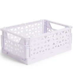 Caisse pliable violet pastel 3,4L - 24x17xH10cm