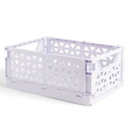 Caisse pliable violet pastel 9,1L - 33x23xH14cm