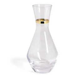 Carafe en verre goulot liseré doré 1,3L