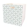 Casier Box Cube bois motif géométrique 30x30x30cm