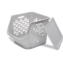 Casier de rangement superposable avec couvercle