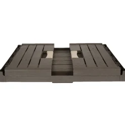 Casier pliant 60 L plastique finition bois marron