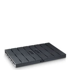 Casier pliant imitation bois gris foncé