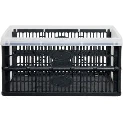 Casier pliant 32L noir et blanc