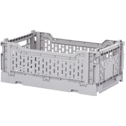 Casier pliant plastique gris 4 L