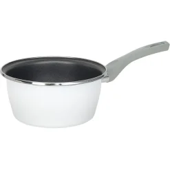 Casserole acier émaillé noir et blanc Ø 18 cm
