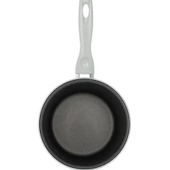 Casserole acier émaillé noir et blanc Ø 18 cm