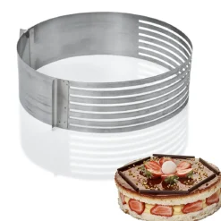 Cercle à pâtisserie extensible spécial génoise inox