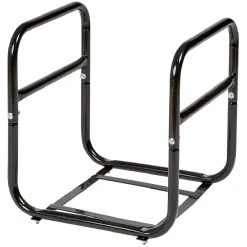 Chariot avec panier à bûches en métal noir