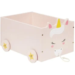 Chariot enfant en bois sur roulettes design animal