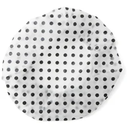 Charlotte de douche à pois plastique blanc et noir