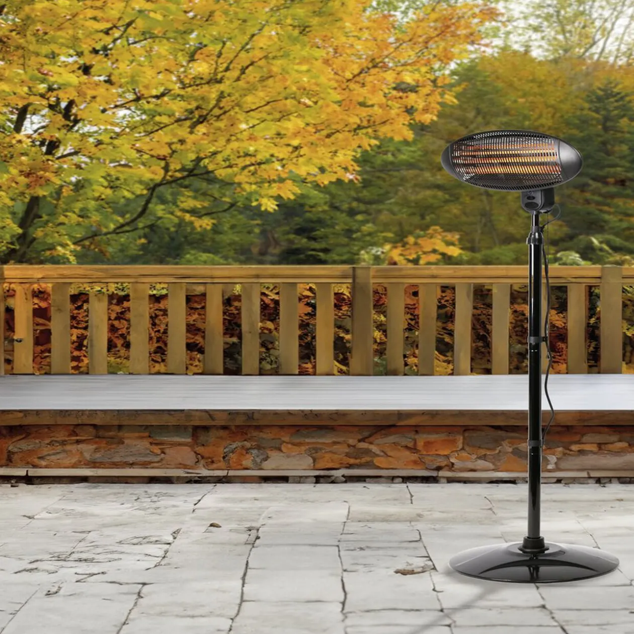 Chauffage extérieur sur pied ajustable 160-210cm Homday
