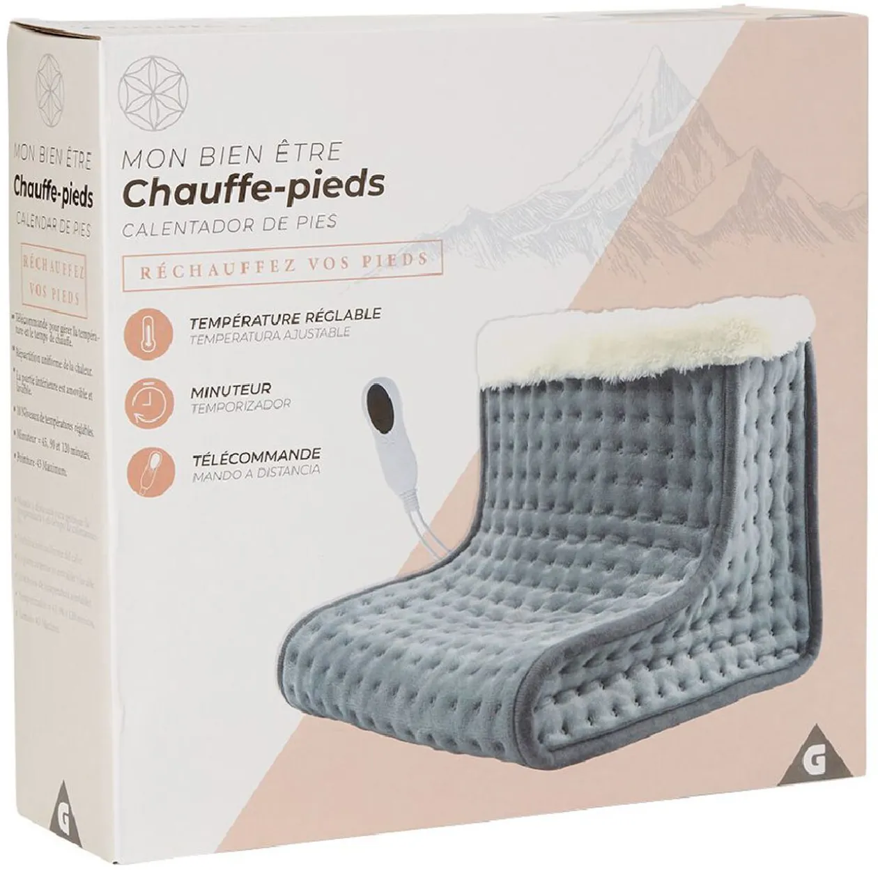 Chauffe-pieds électrique avec télécommande