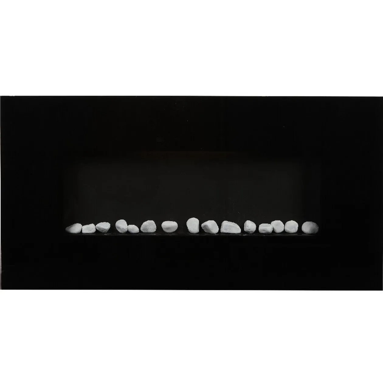 Cheminée décorative chauffante motifs galets