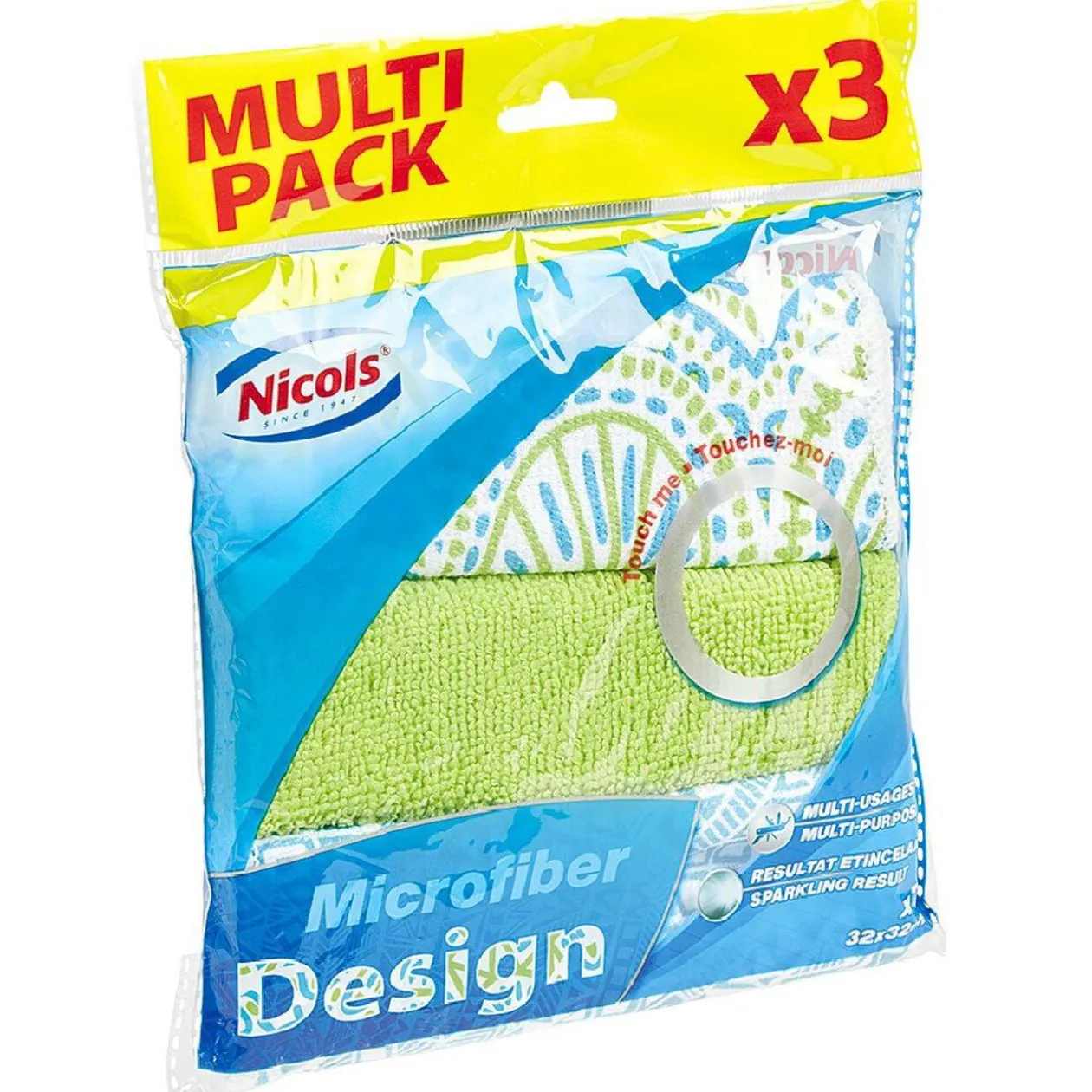 Chiffon en microfibre multi-usage x3