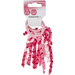 Chouchou décor ruban torsadé x2