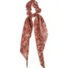 Chouchou effet foulard bandana terracotta