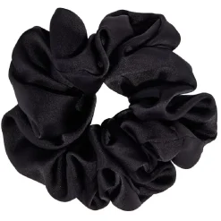 Chouchou effet satiné noir Ø10cm