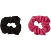 Chouchou en maille rose noir x2
