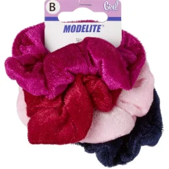 Chouchou en velours coloris assortis x4