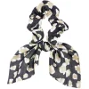 Chouchou façon noeud foulard imprimé léopard