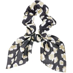 Chouchou façon noeud foulard imprimé léopard