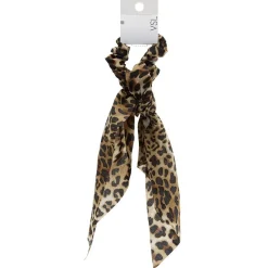 Chouchou foulard imprimé léopard