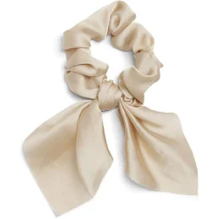 Chouchou foulard satiné marron