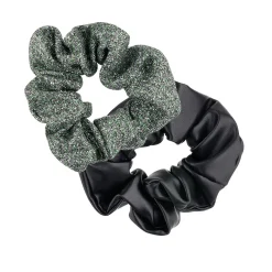 Chouchou noir et vert x2