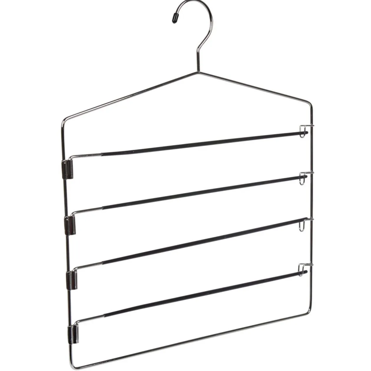 Cintre 4 pantalons en métal noir