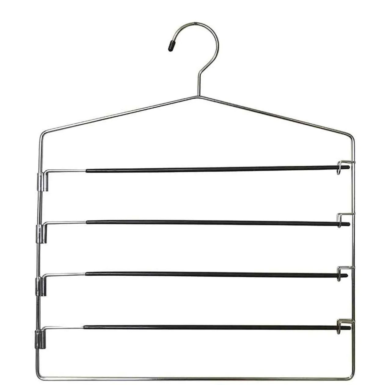 Cintre 4 pantalons en métal noir