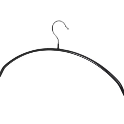 Cintre arrondi pour chemise en métal noir x 3