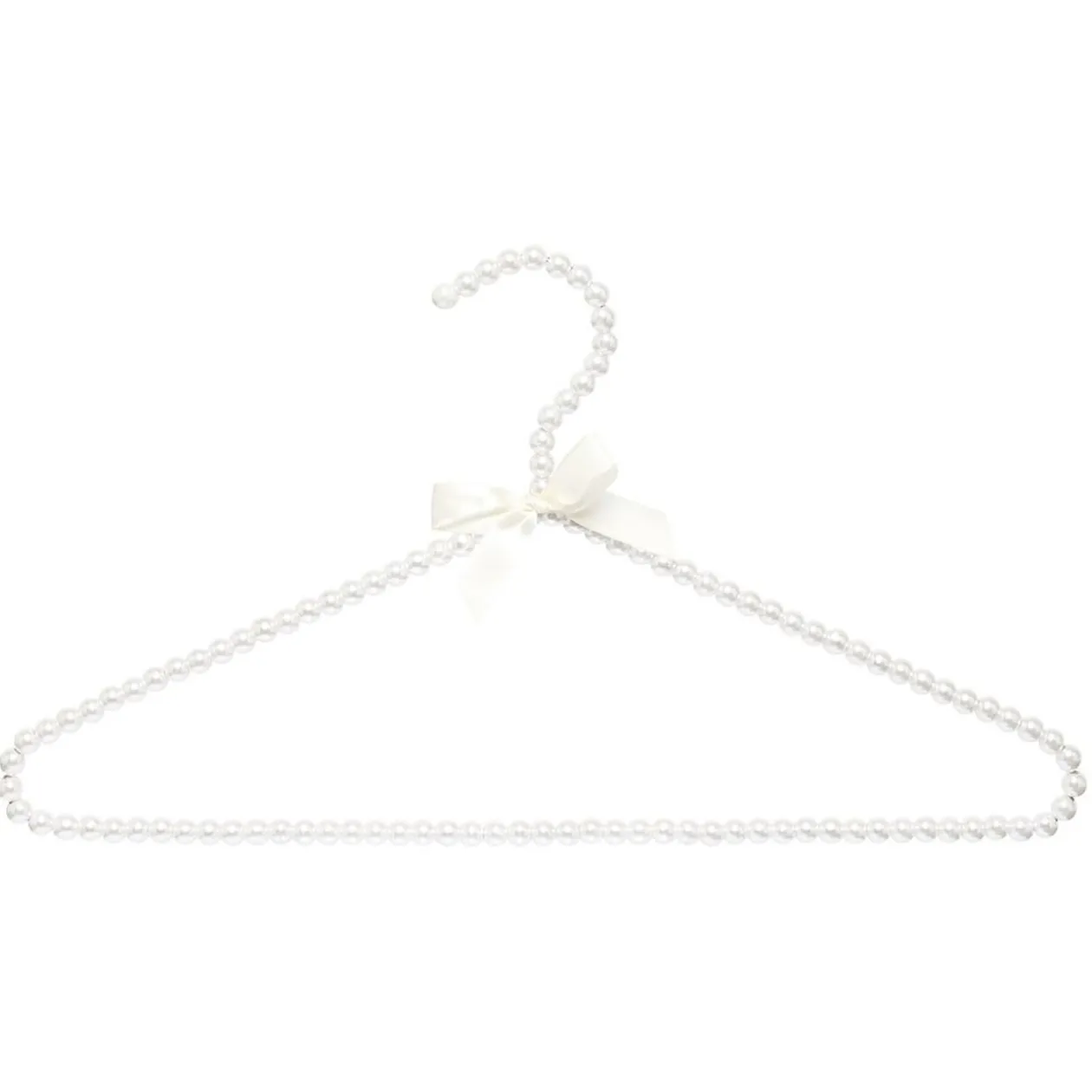 Cintre blanc déco perles x2