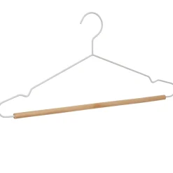 Cintre blanc et bois x 3