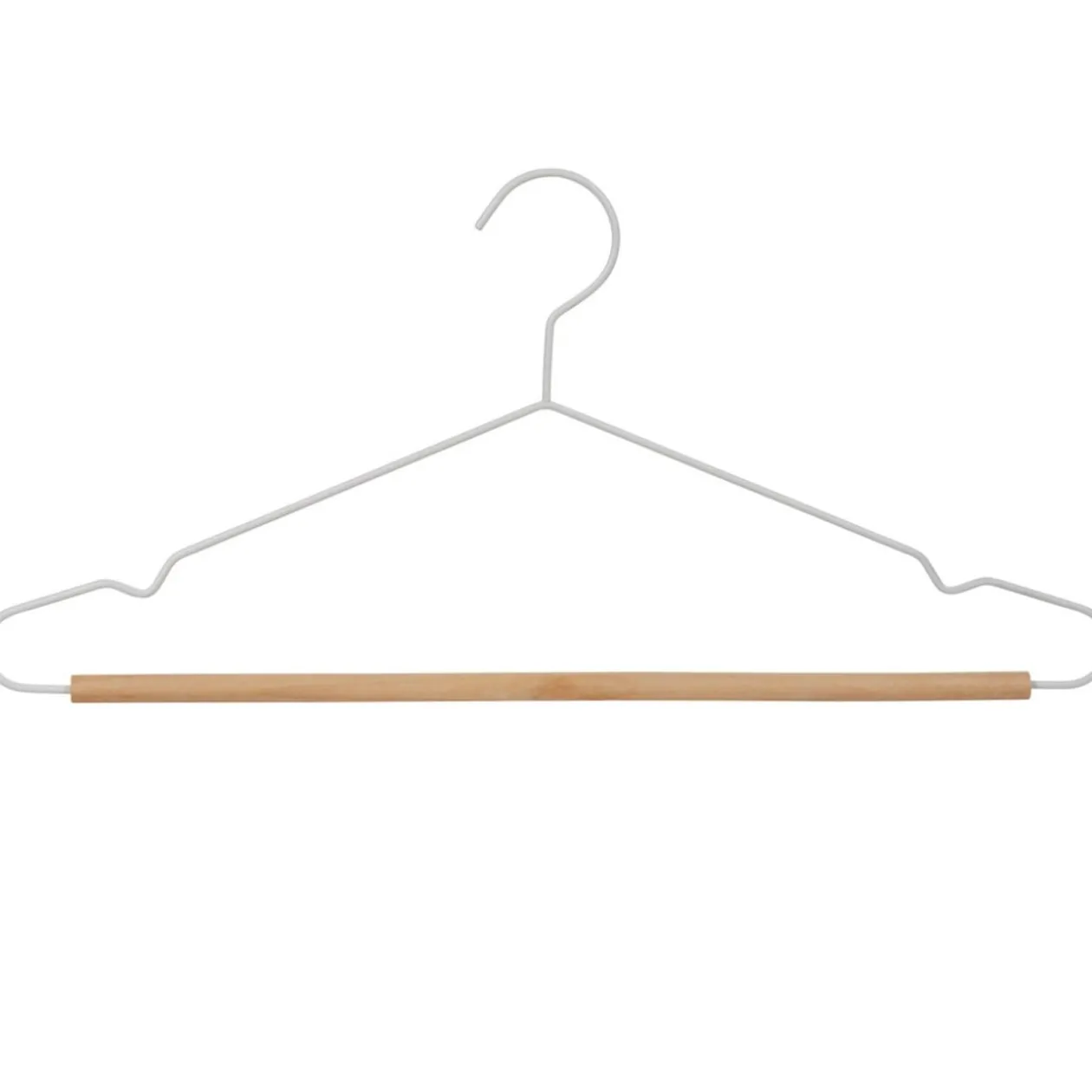 Cintre blanc et bois x 3