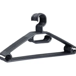 Cintre en plastique noir x8