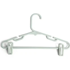 Cintre enfant à pinces plastique blanc x5