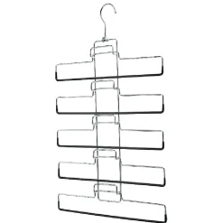 Cintre gain de place pour pantalons en fer et pvc noir