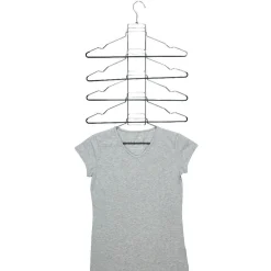 Cintre gain de place pour chemises en fer et pvc noir