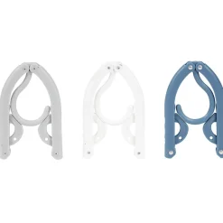 Cintre pliable bleu blanc et gris x3