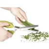 Ciseaux à herbes fraîches 5 lames tranchantes et peigne de nettoyage
