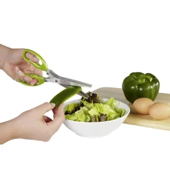 Ciseaux à herbes fraîches 5 lames tranchantes et peigne de nettoyage