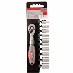 Clé à cliquet Suki 10 douilles 1/4"