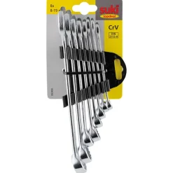 Clé mixte Suki à oeil et fourche 8-19mm 8 pièces