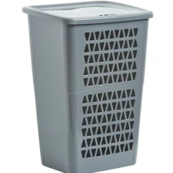 Coffre à linge 50 L gris
