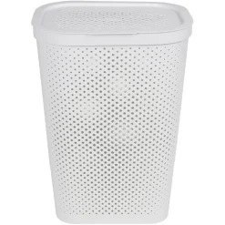 Coffre à linge 60L blanc